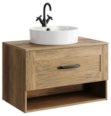 Тумба под раковину Aqwella Craft 80 CRF0108DB подвесная Дуб балтийский