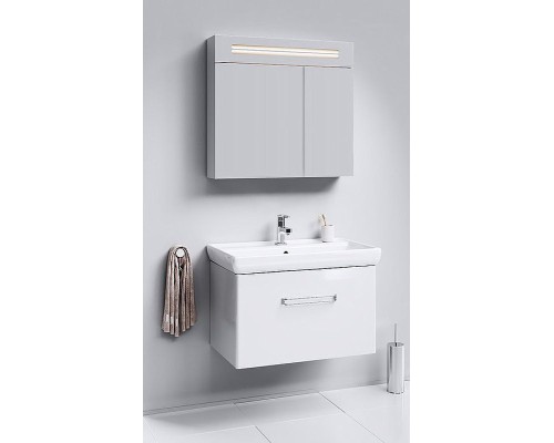 Тумба под раковину Aqwella Нео 80 NEO01081 подвесная Белая