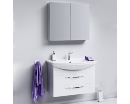 Тумба под раковину Aqwella Аллегро 85 Agr.01.08/2 подвесная Белая