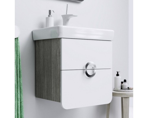 Тумба под раковину Aqwella Аликанте 55 Alic.01.05/Gray подвесная Седой дуб
