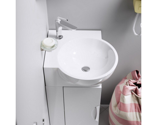 Тумба под раковину Aqwella Рио 45 Rio.01.04 угловая Белая