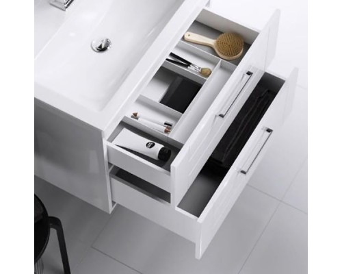 Тумба под раковину Aqwella Манчестер 60 MAN01062 подвесная Белый глянец