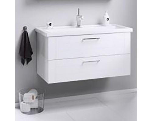 Тумба под раковину Aqwella Манчестер 100 MAN01102 подвесная Белый глянец