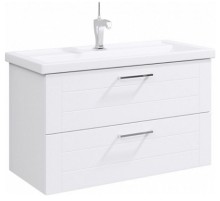 Тумба под раковину Aqwella Манчестер 100 MAN01102 подвесная Белый глянец