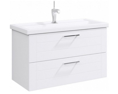 Тумба под раковину Aqwella Манчестер 100 MAN01102 подвесная Белый глянец