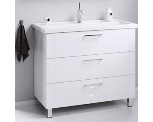 Тумба под раковину Aqwella Манчестер 100 MAN01103 Белый глянец