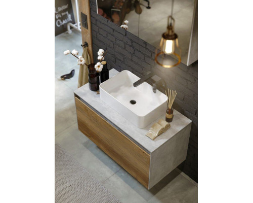 Корпус тумбы под раковину Aqwella 5 Stars Mobi 80 MOB0108BS подвесной Бетон светлый