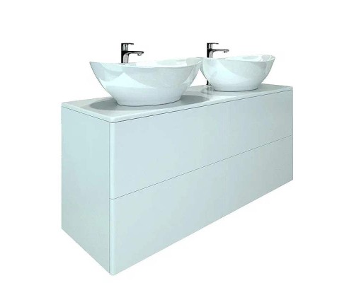 Тумба под раковину Orange Otto Ot-130TuMDF подвесная Белый глянцевый