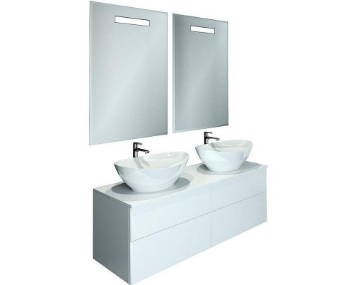 Тумба под раковину Orange Otto Ot-130TuMDF подвесная Белый глянцевый