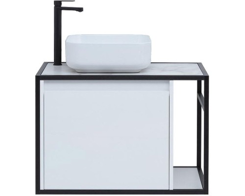 Тумба под раковину Aquanet Nova Lite Loft 75L 261650 подвесная Белый глянец