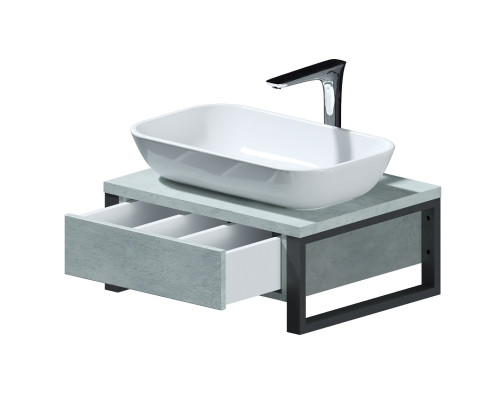 Тумба под раковину 1MarKa Grunge Loft 60П Ц0000001582 подвесная Бетон светлый