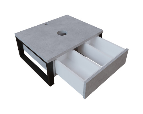 Тумба под раковину 1MarKa Grunge Loft 60П Ц0000001582 подвесная Бетон светлый