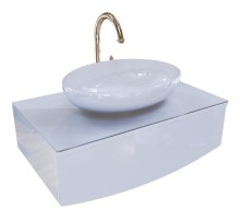 Тумба под раковину 1MarKa Nega 80П Ц0000002813 подвесная Белый глянец