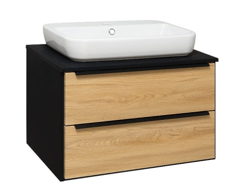 Тумба под раковину Runo Мальта 70 00-00001097 Дуб Черная