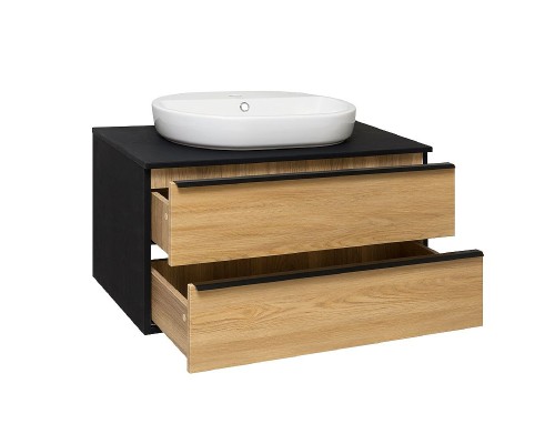 Тумба под раковину Runo Мальта 70 00-00001097 Дуб Черная