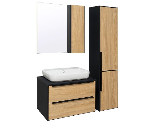 Тумба под раковину Runo Мальта 70 00-00001097 Дуб Черная