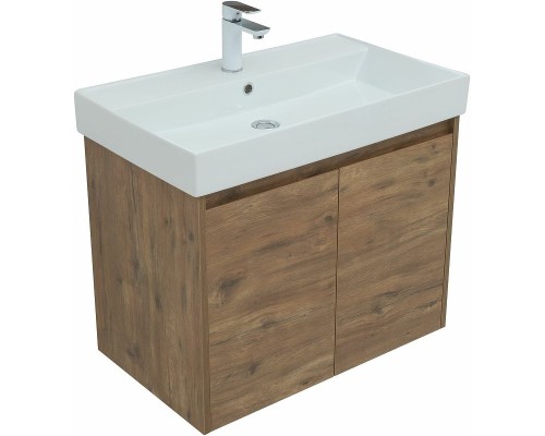 Тумба под раковину Aquanet Nova Lite 75 298852 подвесная Дуб рустикальный