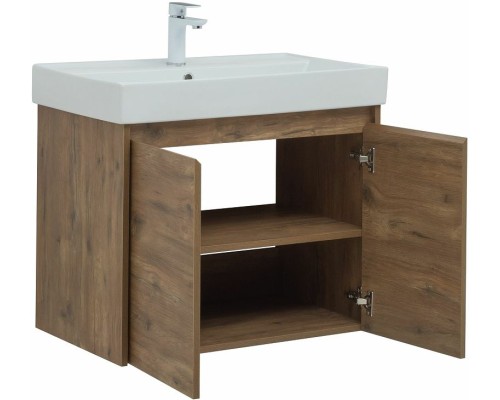Тумба под раковину Aquanet Nova Lite 75 298852 подвесная Дуб рустикальный