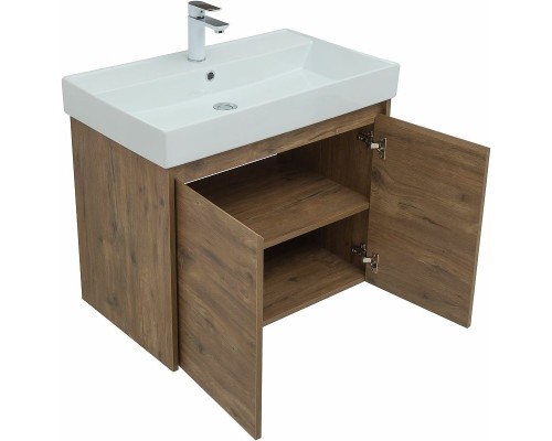 Тумба под раковину Aquanet Nova Lite 75 298852 подвесная Дуб рустикальный