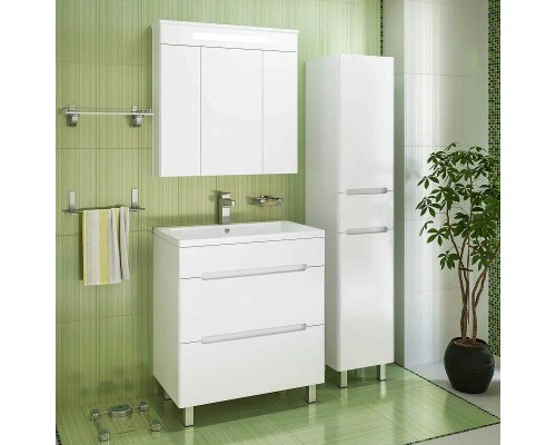 Тумба под раковину Runo Парма 75 00000001141 Белая