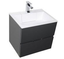 Тумба под раковину Aquanet Алвита 80 215120 подвесная Серый антрацит