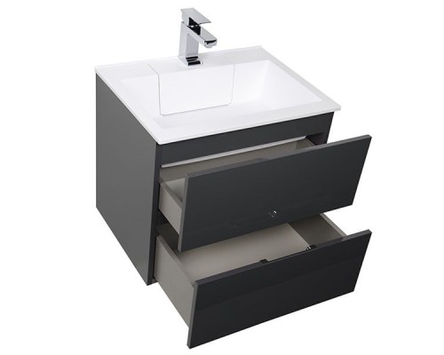 Тумба под раковину Aquanet Алвита 80 215120 подвесная Серый антрацит