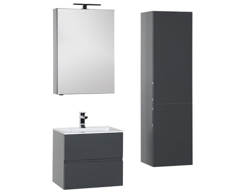 Тумба под раковину Aquanet Алвита 80 215120 подвесная Серый антрацит