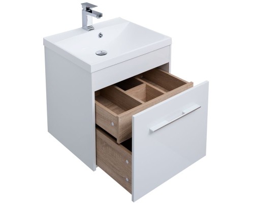 Тумба под раковину Aquanet Августа 58 210026 подвесная Белая