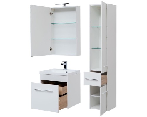 Тумба под раковину Aquanet Августа 58 210026 подвесная Белая