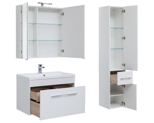 Тумба под раковину Aquanet Августа 90 210030 подвесная Белая