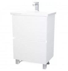 Тумба под раковину 1MarKa Aris 60 У76053 Белая глянцевая