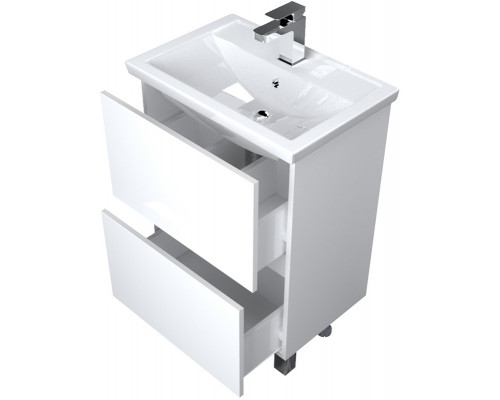 Тумба под раковину 1MarKa Aris 60 У76053 Белая глянцевая