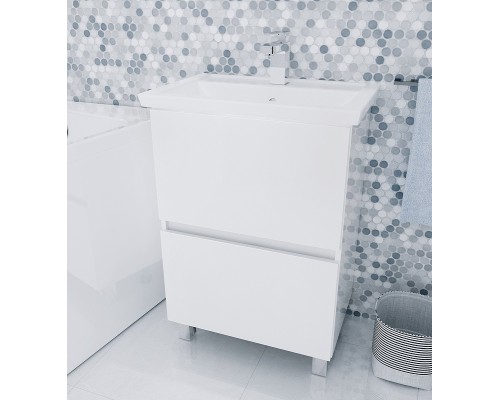 Тумба под раковину 1MarKa Aris 70 У76054 Белая глянцевая