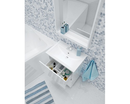 Тумба под раковину 1MarKa Aris 70 У76054 Белая глянцевая