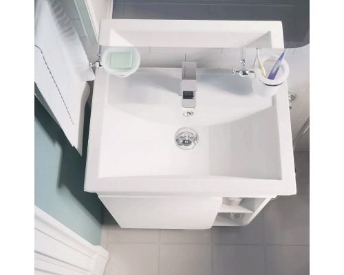 Тумба под раковину 1MarKa Nuvo 60 У76055 Белая глянцевая