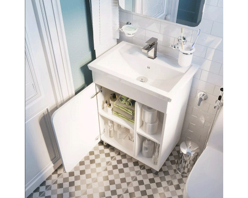 Тумба под раковину 1MarKa Nuvo 60 У76055 Белая глянцевая