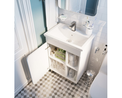 Тумба под раковину 1MarKa Nuvo 70 У76056 Белая глянцевая