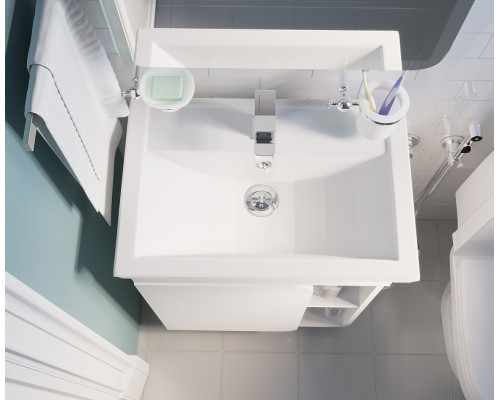 Тумба под раковину 1MarKa Nuvo 70 У76056 Белая глянцевая