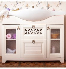 Тумба под раковину Бриклаер Кантри 120 4627125413674 Бежевый дуб прованс