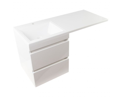 Тумба под раковину Style Line Даллас 110 Люкс Plus подвесная Белая