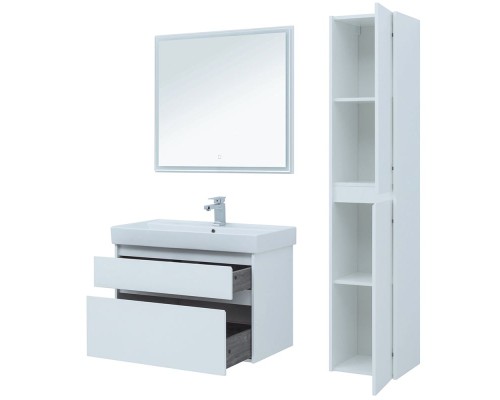 Тумба под раковину Aquanet Nova Lite 90 242268 подвесная Белая