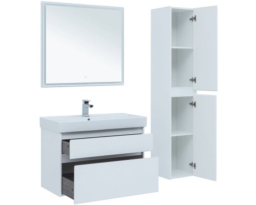 Тумба под раковину Aquanet Nova Lite 90 242268 подвесная Белая