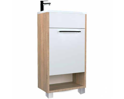 Тумба с раковиной 1MarKa Lira 40Н L У85922 Дуб сонома Белый глянец