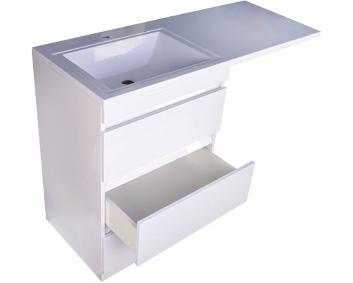 Тумба под раковину Style Line Даллас 120 Люкс Plus СС-00002272 3 ящика Белая
