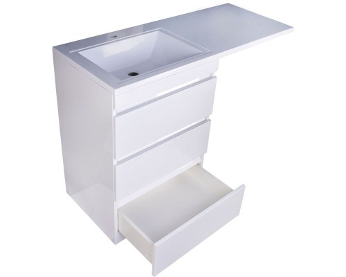 Тумба под раковину Style Line Даллас 120 Люкс Plus СС-00002272 3 ящика Белая