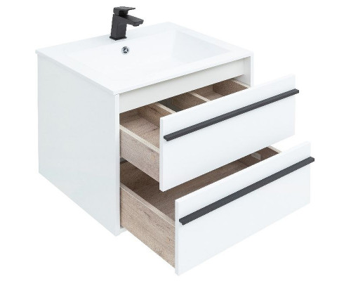 Тумба под раковину Aquanet Lino 60 253901 подвесная Белая матовая