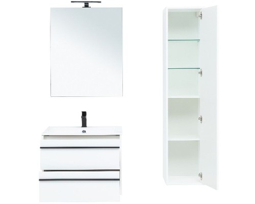 Тумба под раковину Aquanet Lino 70 253902 подвесная Белая матовая