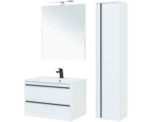 Тумба под раковину Aquanet Lino 80 253903 подвесная Белая матовая