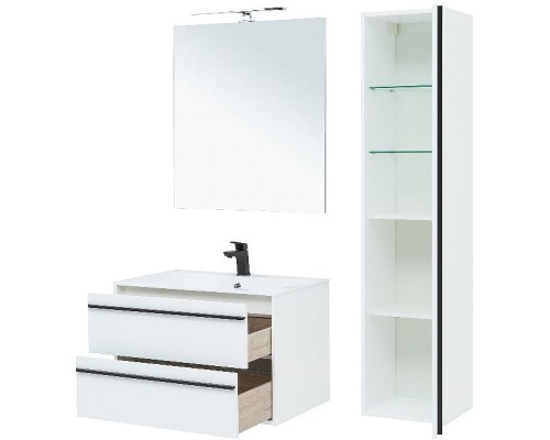 Тумба под раковину Aquanet Lino 80 253903 подвесная Белая матовая