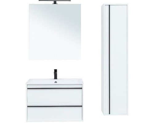 Тумба под раковину Aquanet Lino 80 253903 подвесная Белая матовая